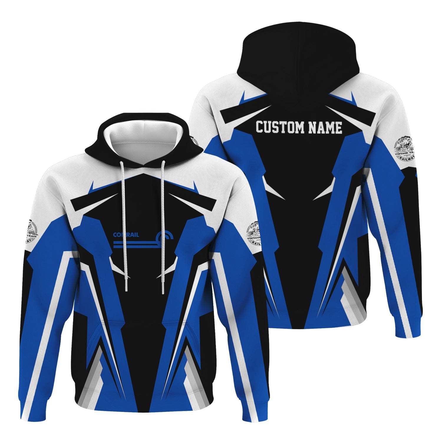 Railspirit Personalized Conrail Railroad Hoodie Strong Line Style Train Hoodie Gift Idea For Train Lover