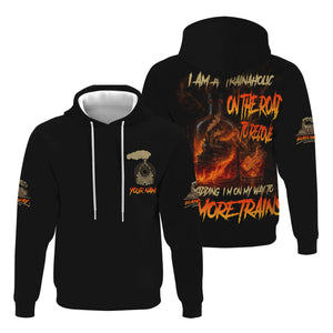 Railspirit Personalized Hoodie I Am A Trainaholic On The Road To Recovery Just Kidding I'm On My Way To Get More Trains Zip Up Hoodie