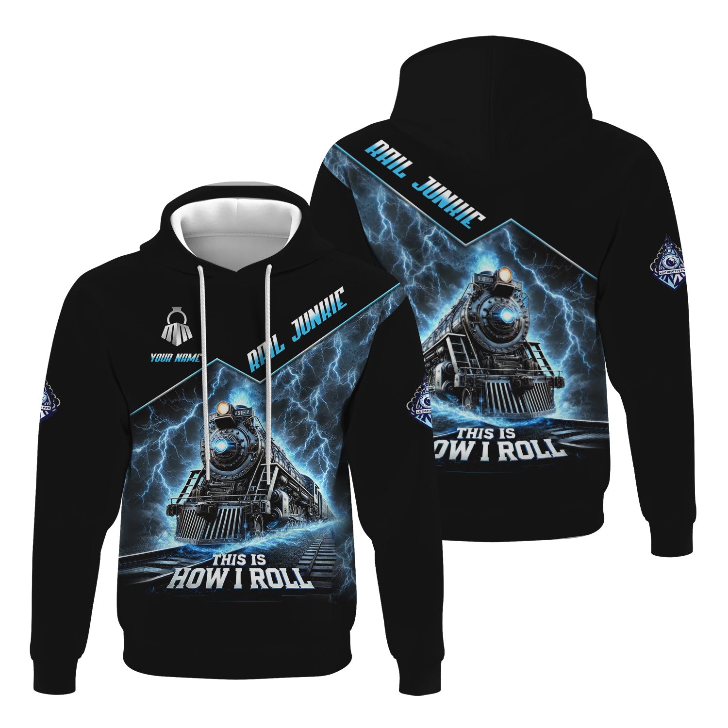 Railspirit Personalized Train Hoodie This Is How I Roll Thunder Style Zip Up Hoodie Gift Idea For Rail Junkie