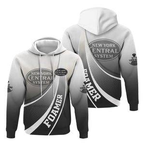 Railspirit Personalized New York Central Railroad Hoodie Railway-Themed Style Zip Up Hoodie Gift Idea For Trainspotter