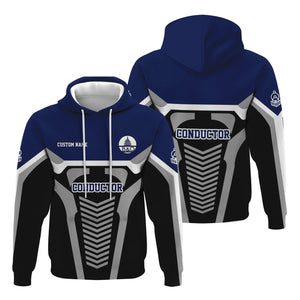 Railspirit Personalized Baltimore and Ohio Railroad Hoodie Track-Inspired with Custom Job Position B&O Train Zip Up Hoodie