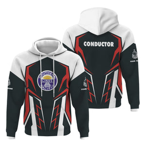 Railspirit Personalized Southern Pacific Railroad Hoodie Futuristic Design with Custom Job Train Zip Up Hoodie