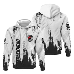 Railspirit Personalized Northern Pacific Railway Hoodie Paint Impact Design Train Zip Up Hoodie for Trackhead