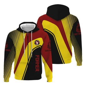 Railspirit Personalized Great Northern Railway Hoodie Vibrant Striking Style GNR Zip Up Hoodie For Rail Enthusiasts