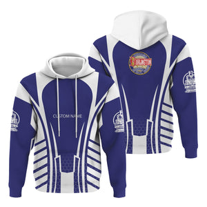 Railspirit Personalized Chicago, Burlington and Quincy Railroad Hoodie Striped Railroad Style Train Zip Up Hoodie All Over Print