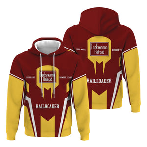 Railspirit Personalized Delaware, Lackawanna and Western Railroad Hoodie Custom Year Railroader DL&W Zip Up Hoodie Gift Idea For Train Lover