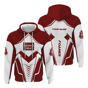 Railspirit Personalized Delaware, Lackawanna and Western Railroad Hoodie Railway Trainspotter Style DL&W Zip Up Hoodie Gift Idea For Foamers