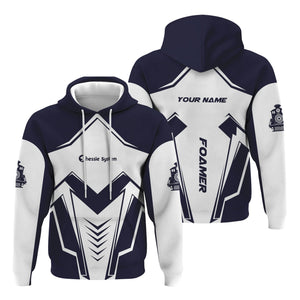 Railspirit Personalized Chessie System Railroad Hoodie Railway Trainspotter Style Zip Up Hoodie Gift Idea For Foamers