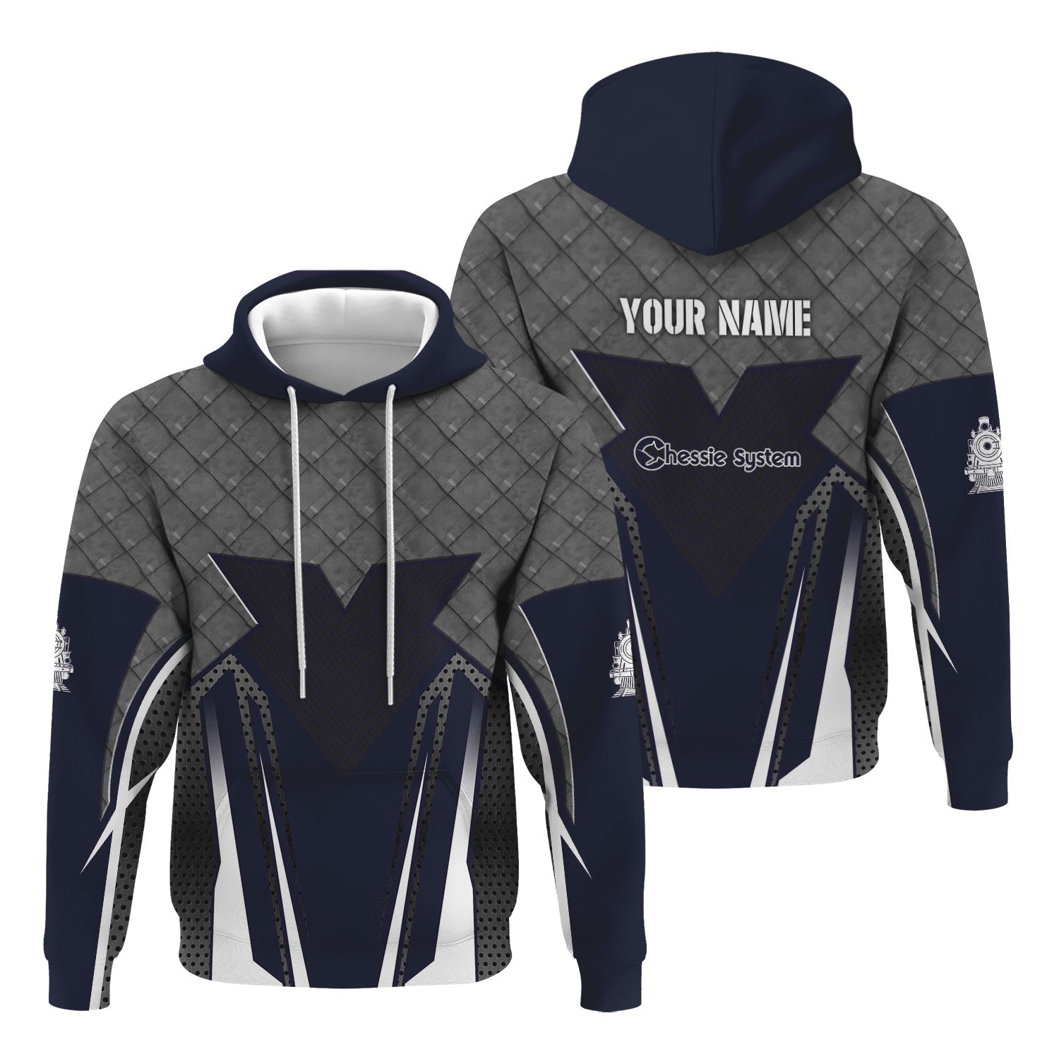 Railspirit Personalized Chessie System Railroad Hoodie Rugged Steel Vibes Train Zip Up Hoodie All Over Print