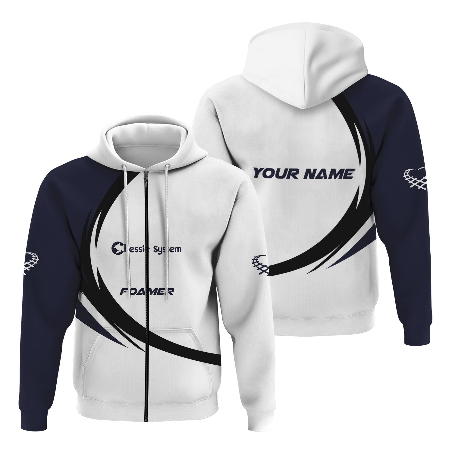 Railspirit Personalized Chessie System Railroad Hoodie Unique Graphic Style Zip Up Hoodie For Train Enthusiasts