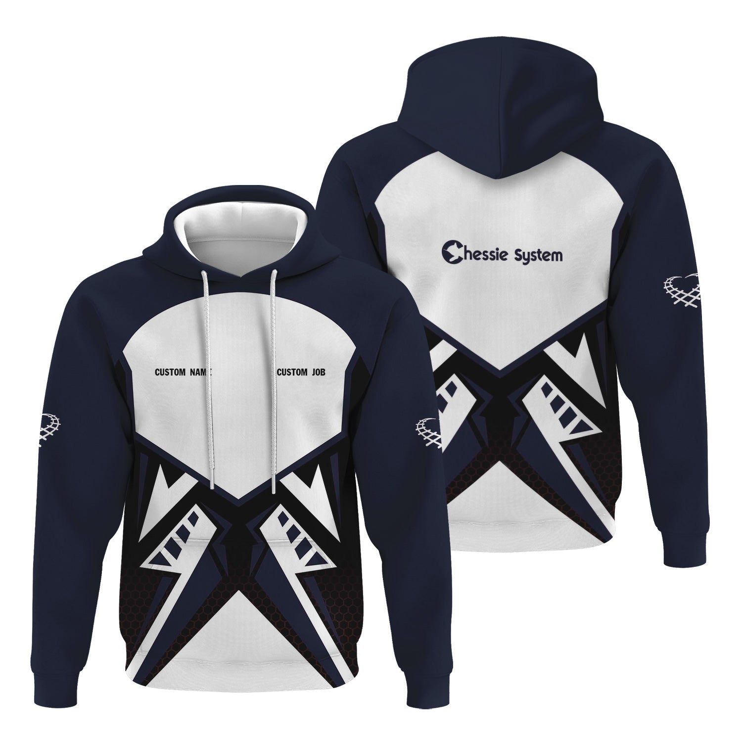 Railspirit Personalized Chessie System Railroad Hoodie Vibriant Style with Custom Position Train Zip Up Hoodie