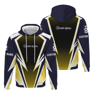 Railspirit Personalized Chessie System Railroad Hoodie Lightning Graphic Style Zip Up Hoodie Gift Idea For Train Lover