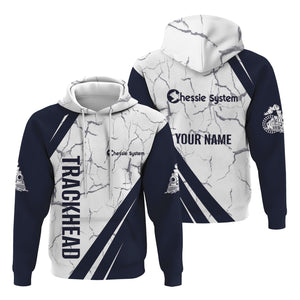 Railspirit Personalized Chessie System Railroad Hoodie Crackle Texture Style Train Zip Up Hoodie For Trackhead