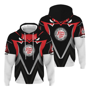 Railspirit Personalized Atlantic Coast Line Railroad Hoodie Vibrant Graphic Pattern Zip Up Hoodie For Train Enthusiasts