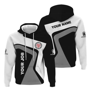 Railspirit Personalized Atlantic Coast Line Railroad Hoodie Unique Design with Custom Job Position Train Zip Up Hoodie