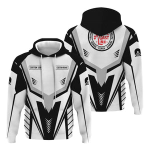 Railspirit Personalized Atlantic Coast Line Railroad Hoodie Workwear-Inspired with Custom Position Train Zip Up Hoodie