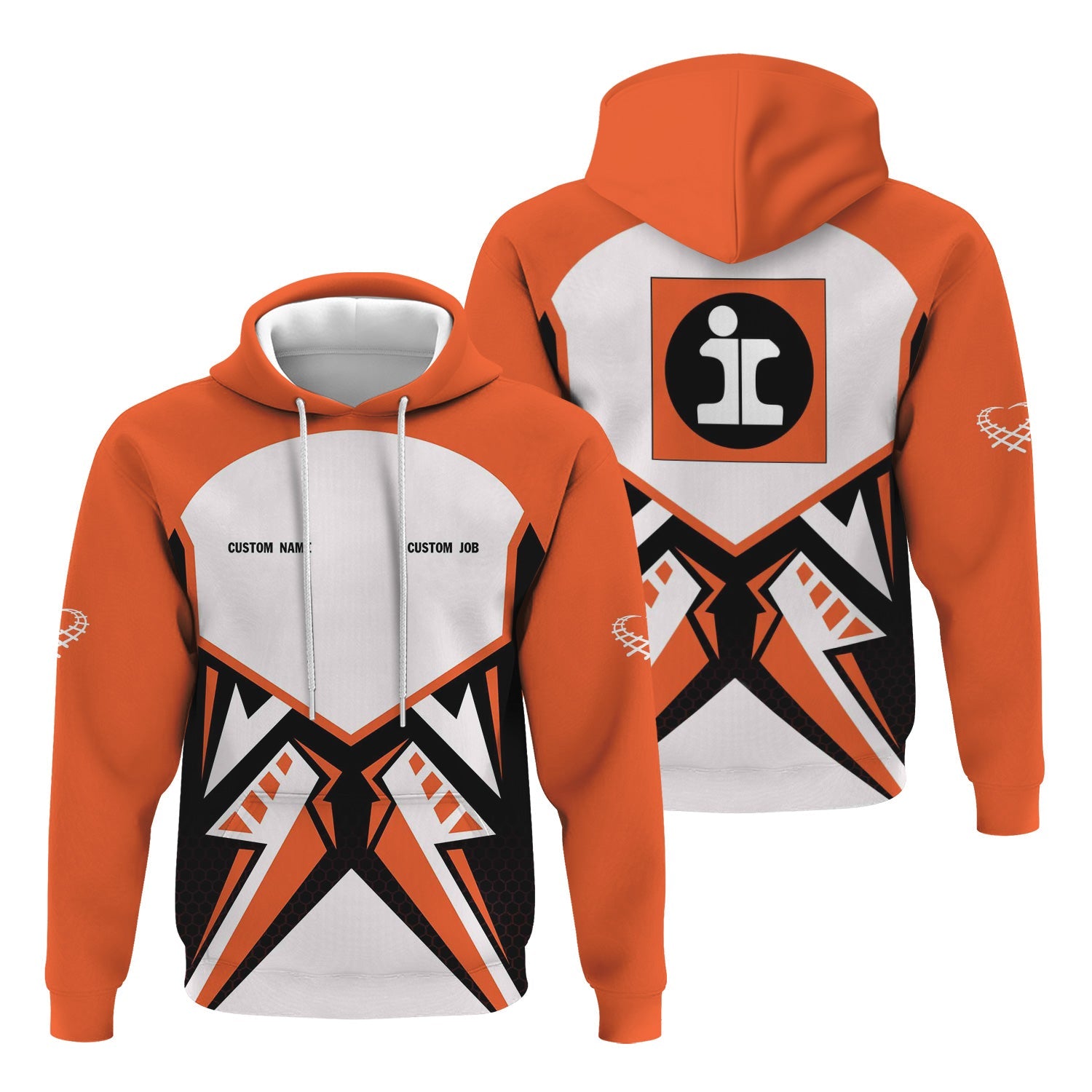 Railspirit Personalized Illinois Central Railroad Hoodie Vibriant Style with Custom Position Train Zip Up Hoodie