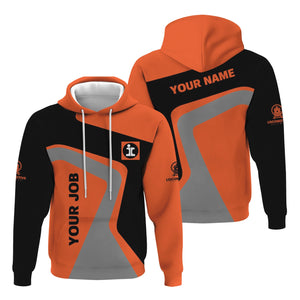 Railspirit Personalized Illinois Central Railroad Hoodie Unique Design with Custom Job Position Train Zip Up Hoodie