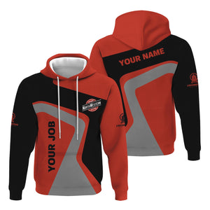 Railspirit Personalized Chicago and North Western Railway Hoodie Unique Design with Custom Job Position Train Zip Up Hoodie