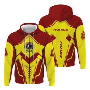 Railspirit Personalized Denver and Rio Grande Western Railroad Hoodie Railway Trainspotter Style Zip Up Hoodie Gift Idea For Foamers