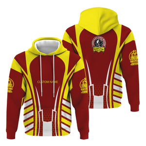 Railspirit Personalized Denver and Rio Grande Western Railroad Hoodie Striped Railroad Style Train Zip Up Hoodie All Over Print