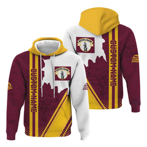 Railspirit Personalized Boston and Maine Railroad Hoodie All Over Printed Unisex Zip Up Hoodie