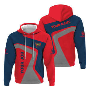 Railspirit Personalized Wabash Railroad Hoodie Unique Design with Custom Job Position Train Zip Up Hoodie