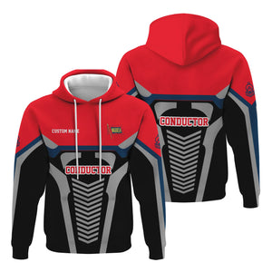 Railspirit Personalized Wabash Railroad Hoodie Track-Inspired with Custom Job Position Train Zip Up Hoodie