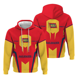 Railspirit Personalized Wabash Railroad Hoodie Custom Year Railroader Zip Up Hoodie Gift Idea For Train Lover