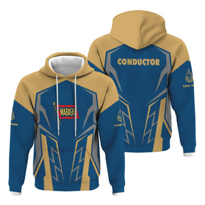 Railspirit Personalized Wabash Railroad Hoodie Futuristic Design with Custom Job Train Zip Up Hoodie