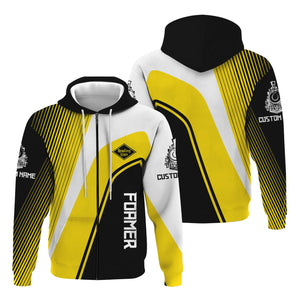 Railspirit Personalized Reading Railroad Hoodie Vibrant Striking Style Zip Up Hoodie For Rail Enthusiasts