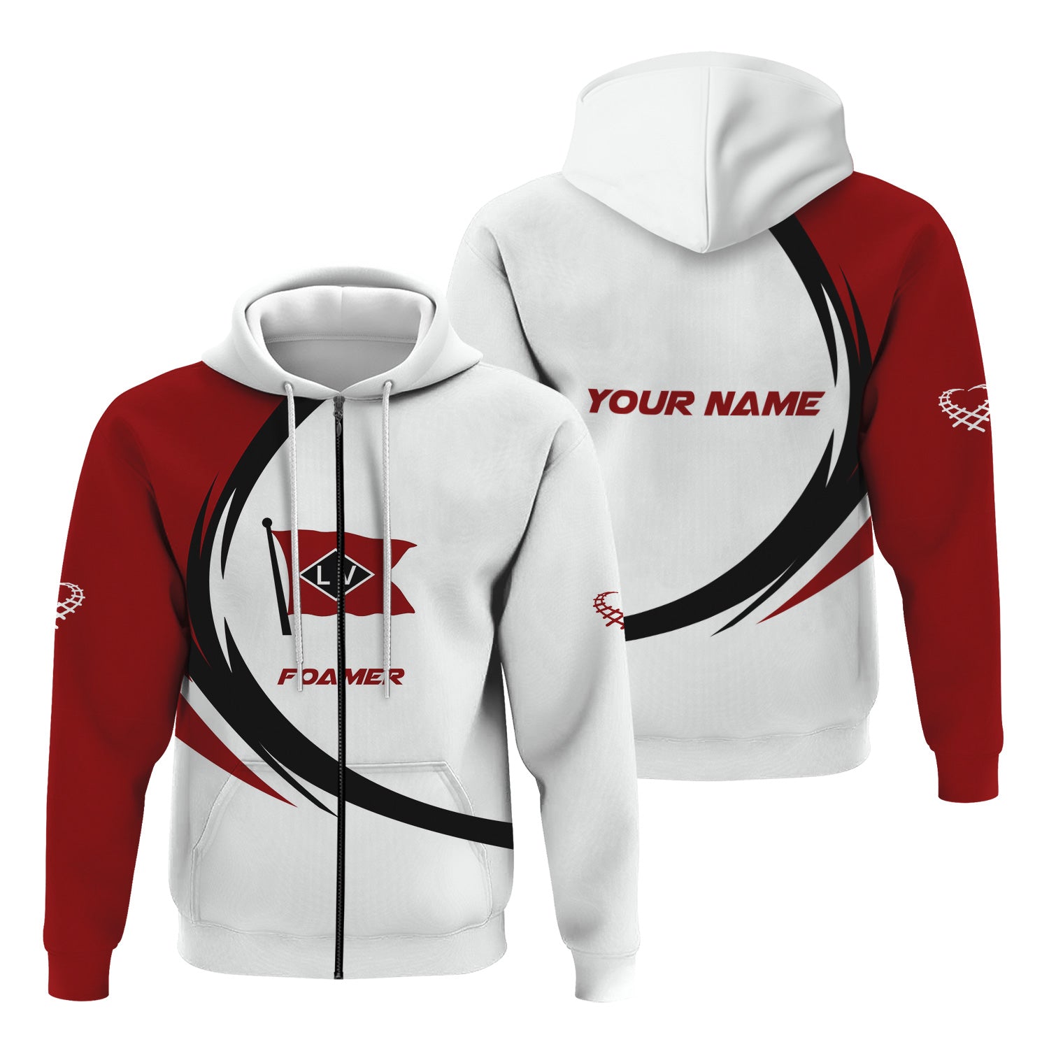 Railspirit Personalized Lehigh Valley Railroad Hoodie Unique Graphic Style Zip Up Hoodie For Train Enthusiasts