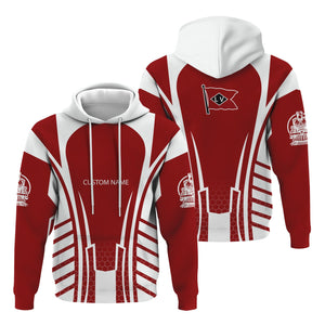 Railspirit Personalized Lehigh Valley Railroad Hoodie Striped Railroad Style Train Zip Up Hoodie All Over Print