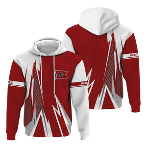 Railspirit Personalized Lehigh Valley Railroad Hoodie Lightning-Inspired Railway Style Zip Up Hoodie For Train Lovers
