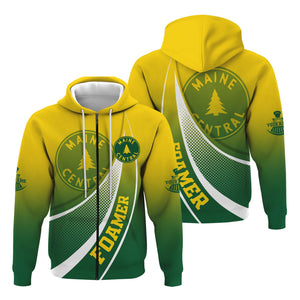 Railspirit Personalized Maine Central Railroad Hoodie Railway-Themed Style Zip Up Hoodie Gift Idea For Trainspotter