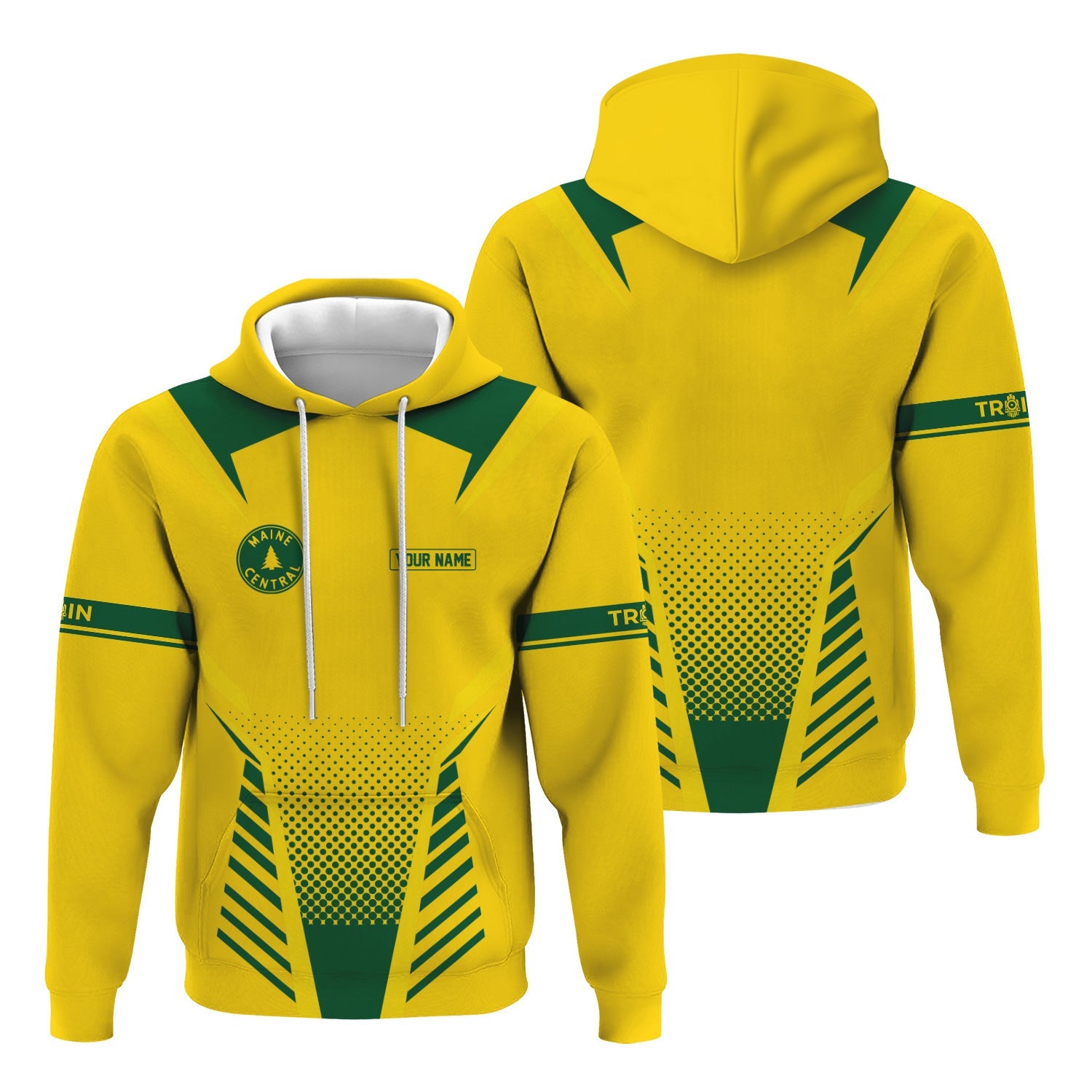 Railspirit Personalized Maine Central Railroad Hoodie Unisex Train Zip Hoodie All Over Print