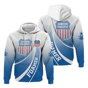 Railspirit Personalized Union Pacific Railroad Hoodie Railway-Themed Style Big Boy Zip Up Hoodie Gift Idea For Trainspotter