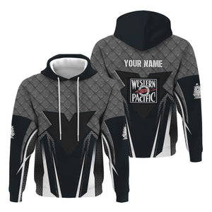 Railspirit Personalized Western Pacific Railroad Hoodie Rugged Steel Vibes Train Zip Up Hoodie All Over Print