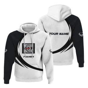 Railspirit Personalized Western Pacific Railroad Hoodie Unique Graphic Style Zip Up Hoodie For Train Enthusiasts