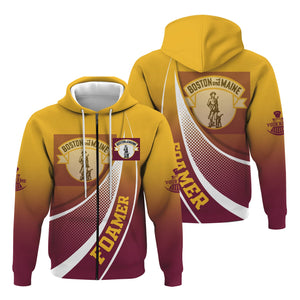 Railspirit Personalized Boston and Maine Railroad Hoodie Railway-Themed Style Zip Up Hoodie Gift Idea For Trainspotter