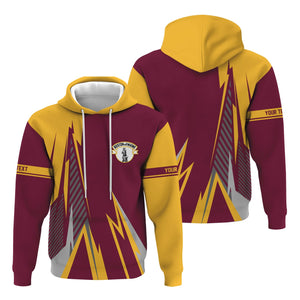 Railspirit Personalized Boston and Maine Railroad Hoodie Lightning-Inspired Railway Style Zip Up Hoodie For Train Lovers