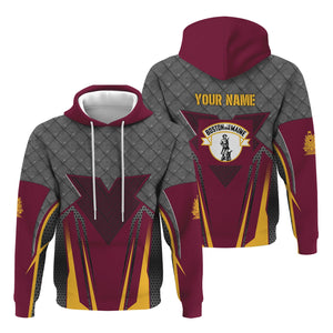 Railspirit Personalized Boston and Maine Railroad Hoodie Rugged Steel Vibes Train Zip Up Hoodie All Over Print