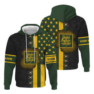 Railspirit Personalized New York, New Haven and Hartford Railroad Hoodie American Flag with Crack Effect New Haven Railroad Train Zip Up Hoodie