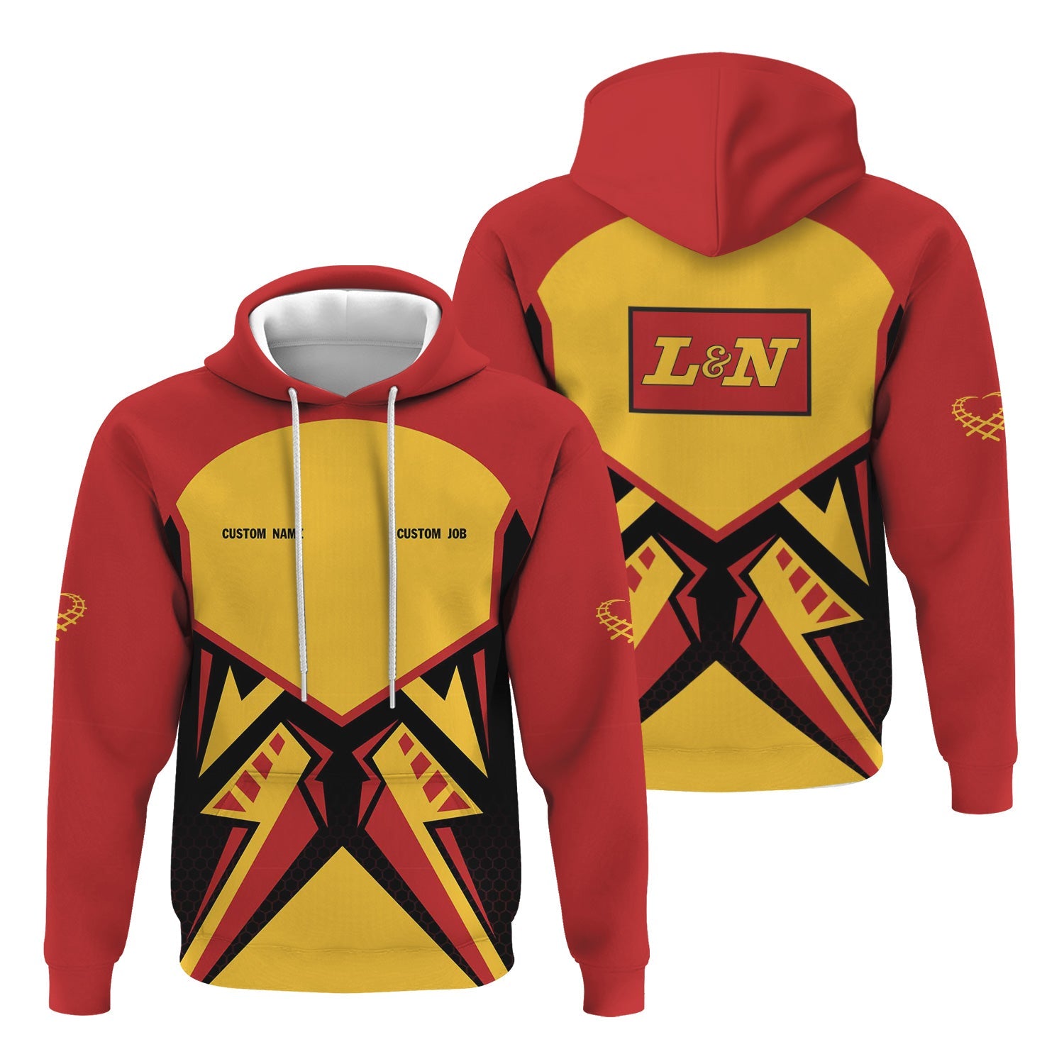 Railspirit Personalized Louisville and Nashville Railroad Hoodie Vibriant Style with Custom Position L&N Train Zip Up Hoodie