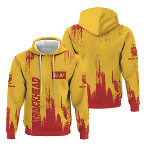 Railspirit Personalized Louisville and Nashville Railroad Hoodie Paint Impact Design L&N Train Zip Up Hoodie for Trackhead