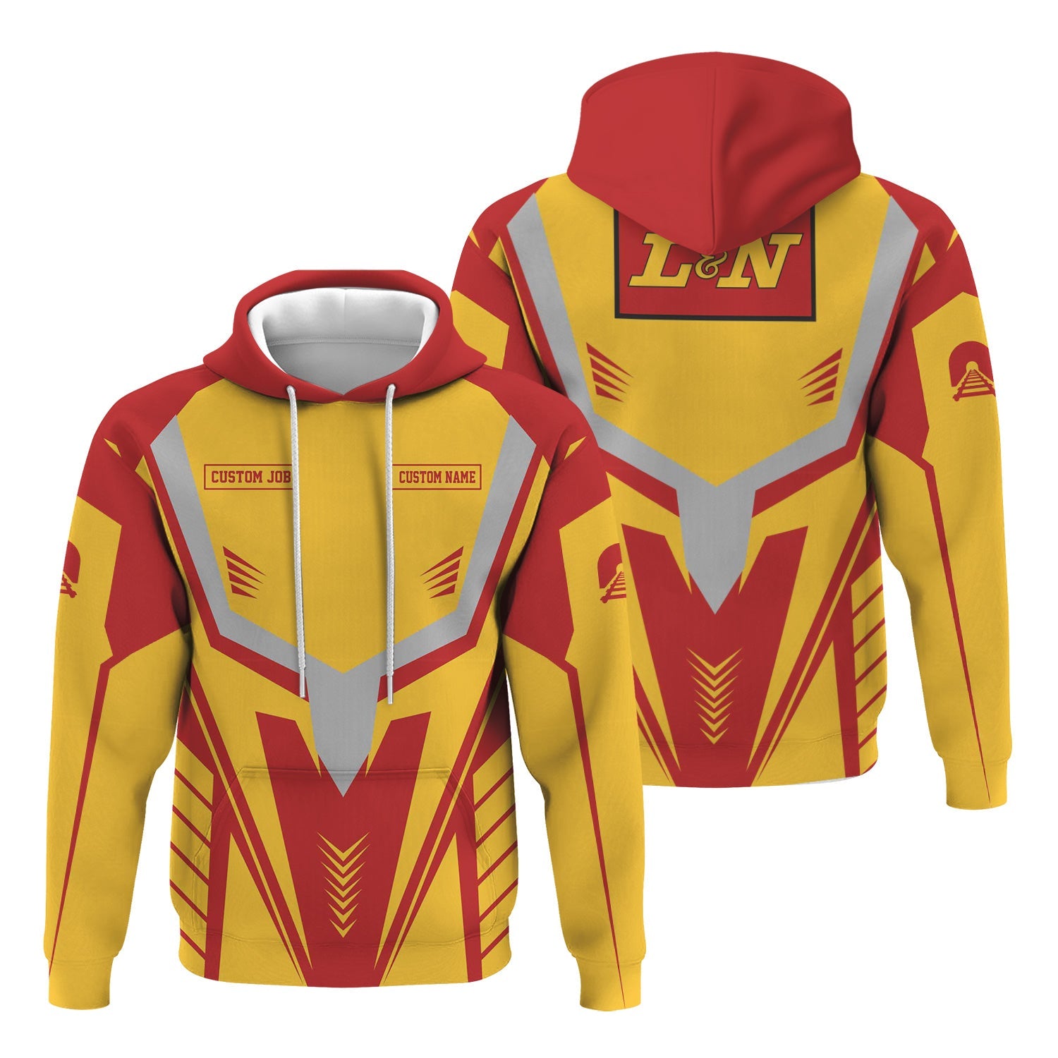 Railspirit Personalized Louisville and Nashville Railroad Hoodie Workwear-Inspired with Custom Position L&N Train Zip Up Hoodie