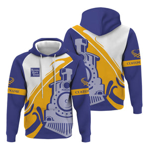 Railspirit Personalized New York, Chicago and St. Louis Railroad Hoodie Flame-Inspired Style Nickel Plate Road Zip Up Hoodie Gift For Train Lovers