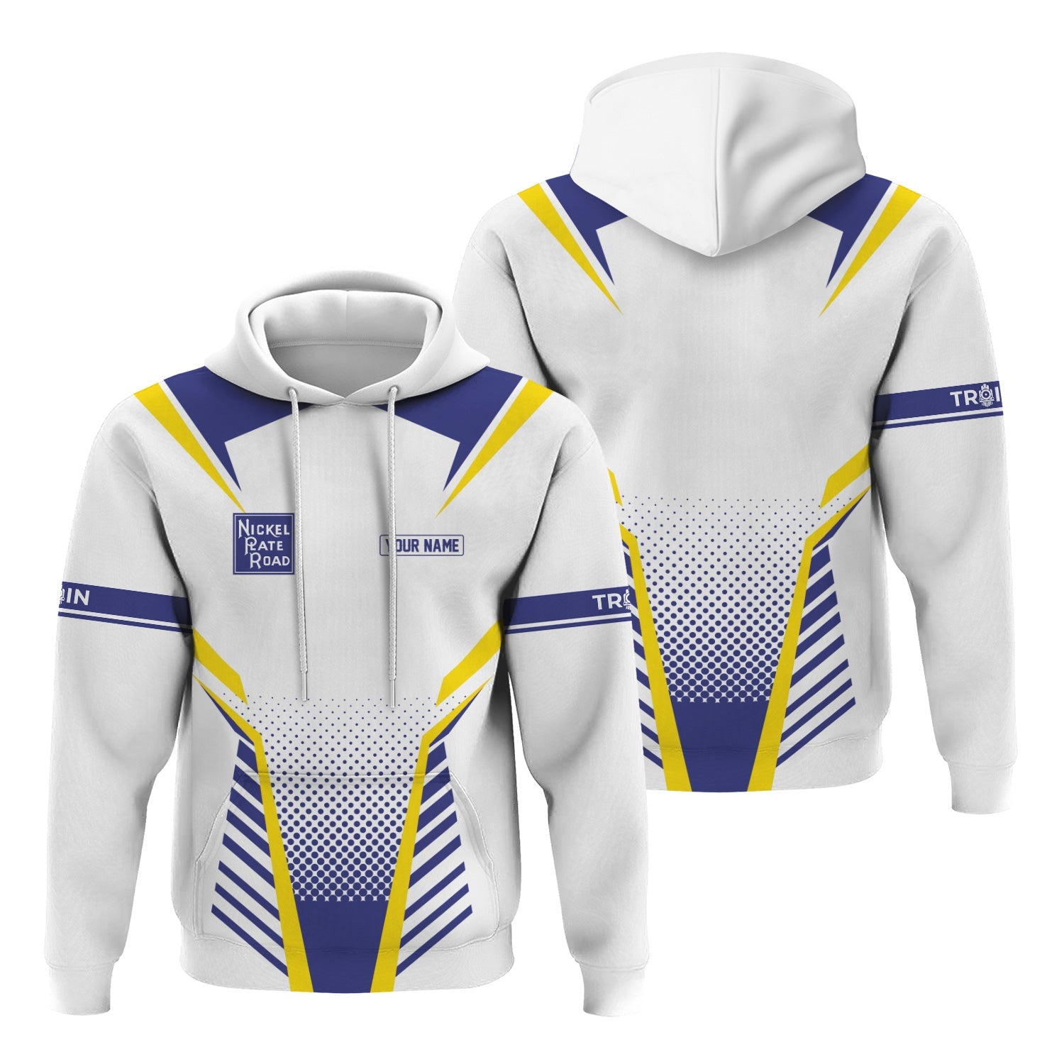 Railspirit Personalized New York, Chicago and St. Louis Railroad Hoodie Unisex Nickel Plate Road Train Zip Hoodie All Over Print