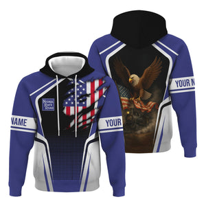 Railspirit Personalized New York, Chicago and St. Louis Railroad Hoodie American Eagle Vintage Train Nickel Plate Road Zip Up Hoodie
