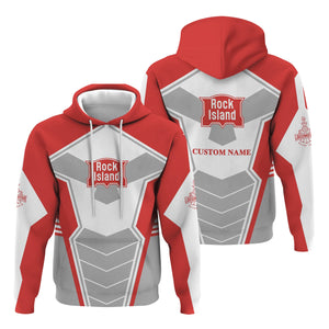 Railspirit Personalized Chicago, Rock Island and Pacific Railroad Hoodie Engine-Inspired Style Rock Island Railroad Train Zip Up Hoodie